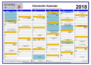 Fahrdorfer Kalender Vorderseite