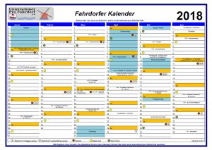 Fahrdorfer Kalender Vorderseite